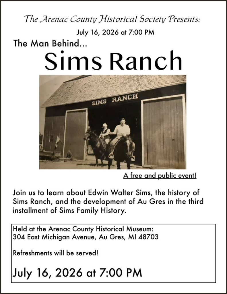 The Man Behind Sims Ranch, Arenac Co, MI