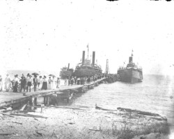 Ships appearing along the Point Lookout area