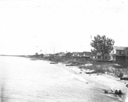Houses along shoreline - Point Lookout Negative