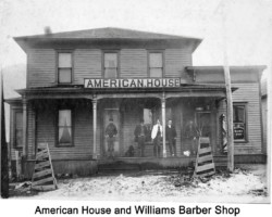 American House Hotel & Williams Barber Shop (Date unknown)