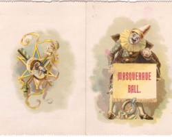 1892 G A R Hall Masquerade Ball Invitation 1892 G A R Hall Masquerade Ball Invitation