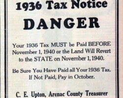 1936 Tax Notice 1936 Tax Notice