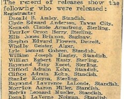 1945 Released from Military Service 1945 Released from Military Service