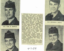 1954 Four Area Boys in Army Fort Knox 1954 Four Area Boys in Army Fort Knox