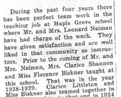 1933 Maple Grove School, Dist 1 update 1933 Maple Grove School, Dist 1 update