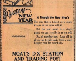 1944 Moat's D-X Station & Trading Post-holiday Ad 1944 Moat's D-X Station & Trading Post-holiday Ad