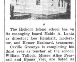 1933 Hickory Island School, Au Gres Twp, Dist 6 Update 1933 Hickory Island School, Au Gres Twp, Dist 6 Update