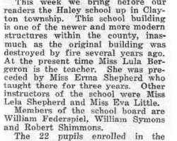 1933 Haley School, Clayton Twp, Dist 5 Update 1933 Haley School, Clayton Twp, Dist 5 Update