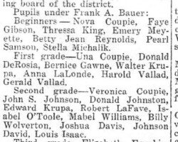 1933 Saganing School, Standish Twp, Dist 3 FRL Update 1933 Saganing School, Standish Twp, Dist 3 FRL Update