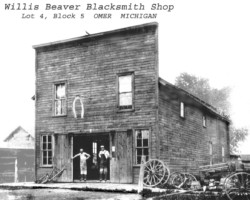 Willis Beaver Blacksmith Shop (Date unknown) Willis Beaver Blacksmith Shop (Date unknown)