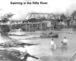 Wading in the Rifle River (Date unknown) Wading in the Rifle River (Date unknown)