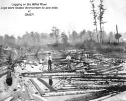 Log Drivers on Rifle River (Date unknown) Log Drivers on Rifle River (Date unknown)