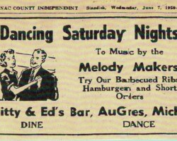 1950 Kitty & Ed's Bar Ad 1950 Kitty & Ed's Bar Ad