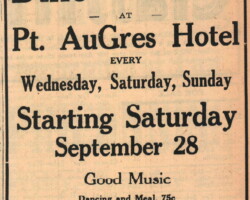 Pt Au Gres Hotel Dance & Dining Ad (Date unknown) Pt Au Gres Hotel Dance & Dining Ad (Date unknown)