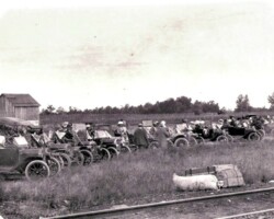 Car Line-up Along Railroad Track (Date unknown) Car Line-up Along Railroad Track (Date unknown)