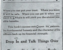 1918 Turner State Savings Bank Ad 1918 Turner State Savings Bank Ad