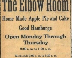 The Elbow Room Ad (Date unknown) The Elbow Room Ad (Date unknown)