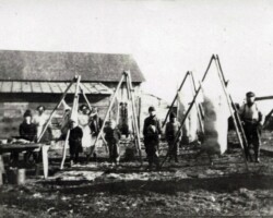 Circa 1922-23 Humerickhouse Hog Butchering Circa 1922-23 Humerickhouse Hog Butchering